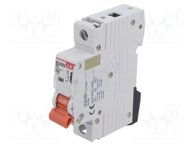 Circuit breaker; 230/400VAC; Inom: 6A; Poles: 1; Charact: B; 6kA