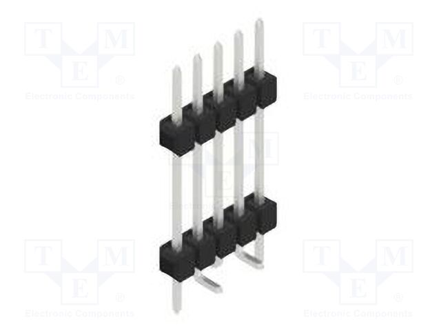 Connector: pin strips; pin header; male; PIN: 5; 2.54mm; SMT; 1x5