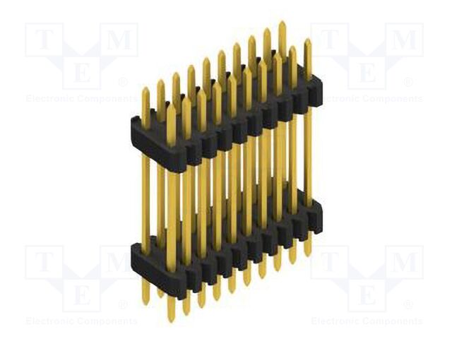 Connector: pin strips; pin header; male; PIN: 20; 1.27mm; THT; 2x10