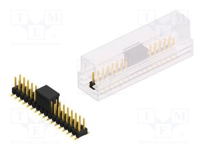 Connector: pin strips; pin header; male; PIN: 34; 2.54mm; SMT; 2x17