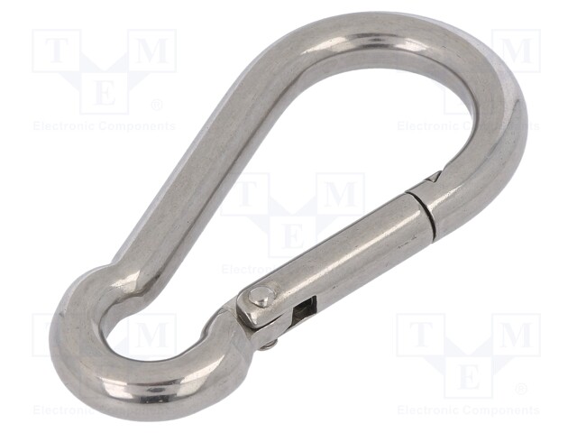 Snap hook; acid resistant steel A4; for rope; L: 60mm; Size: 6mm