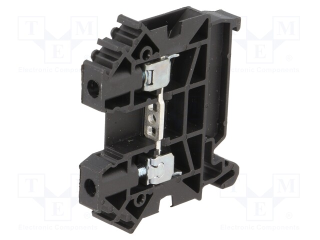 Splice terminal: rail; 0.5÷6mm2; ways: 1; terminals: 2; black; TS35