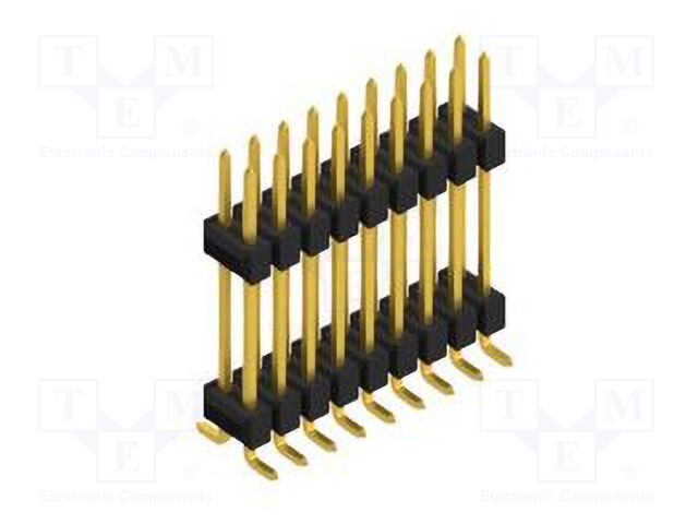 Connector: pin strips; pin header; male; PIN: 18; 2.54mm; SMT; 2x9