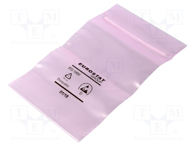 Protection bag; ESD; L: 127mm; W: 76mm; Thk: 75um; Closing: self-seal