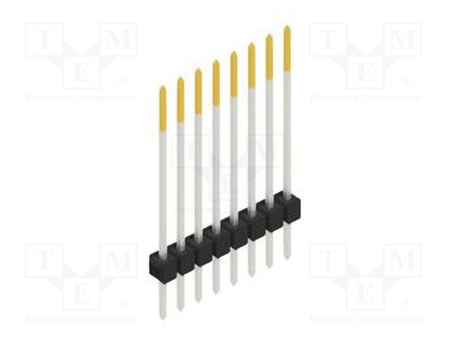 Connector: pin strips; pin header; male; PIN: 8; 2.54mm; THT; 1x8