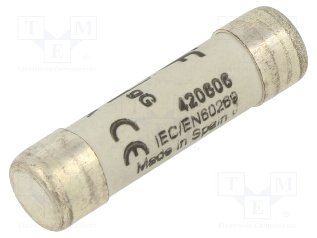 Fuse: fuse; gG; 6A; 400VAC; ceramic,cylindrical,industrial; 8x31mm
