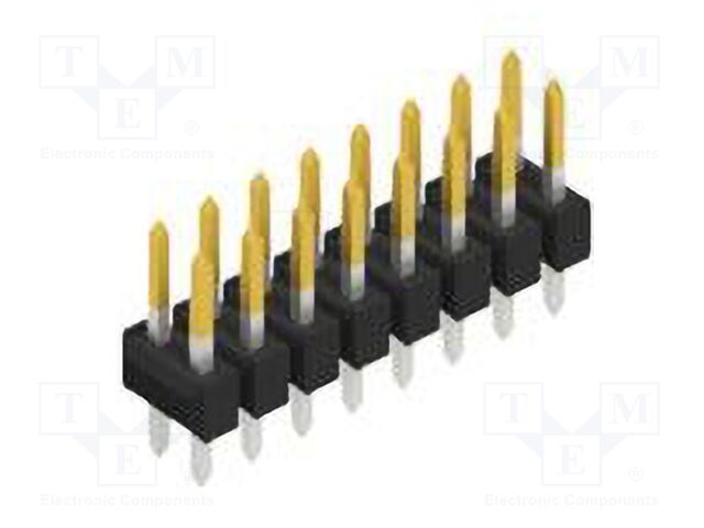 Connector: pin strips; pin header; male; PIN: 16; 2.54mm; THT; 2x8