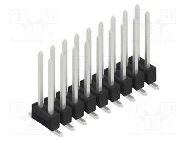 Connector: pin strips; pin header; male; PIN: 18; 2.54mm; SMT; 2x9