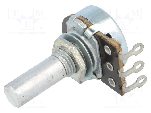 Potentiometer: shaft; single turn; 470kΩ; 100mW; ±30%; 6mm; carbon