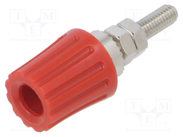 Connector: 4mm banana; socket; 35A; 30VAC; 60VDC; red; 42mm; PK 110