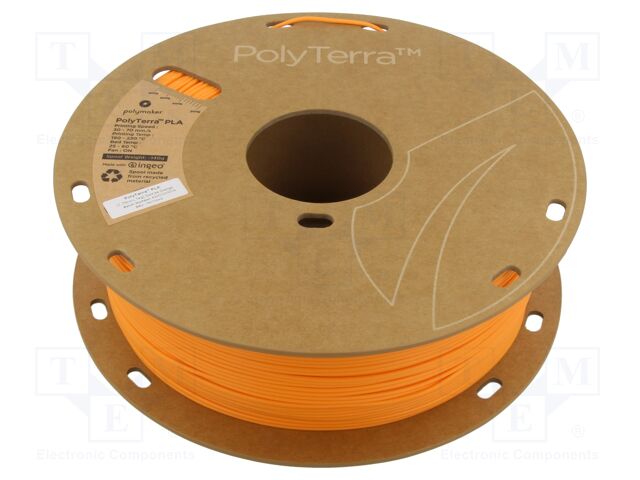 Filament: PLA; 1.75mm; sunrise orange; 190÷230°C; 1kg; PolyTerra™