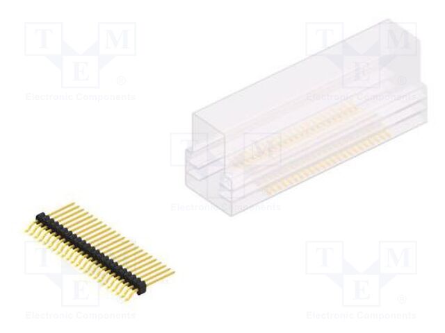 Connector: pin strips; pin header; male; PIN: 23; 1.27mm; SMT; 1x23