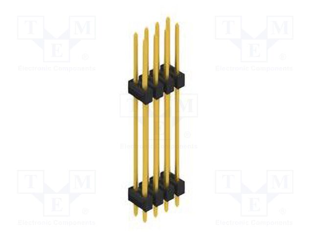 Connector: pin strips; pin header; male; PIN: 8; 2.54mm; THT; 2x4