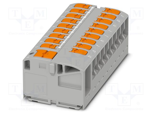 Splice terminal: rail; 24A; 450V; push-in; PA; L: 21.7mm; 0.14÷4mm2