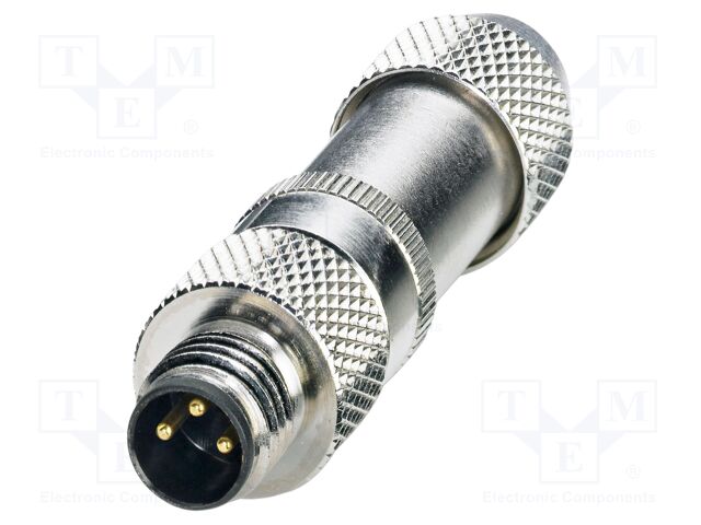Connector: M8; PIN: 3; 4A; 48V; IP67; straight; shielded; plug