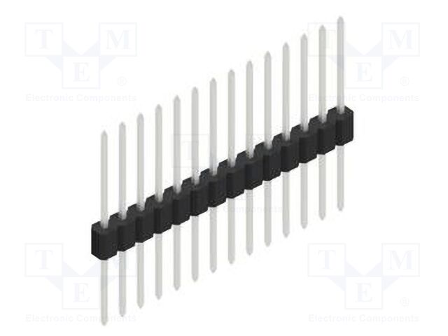 Connector: pin strips; pin header; male; PIN: 14; 1.27mm; THT; 1x14