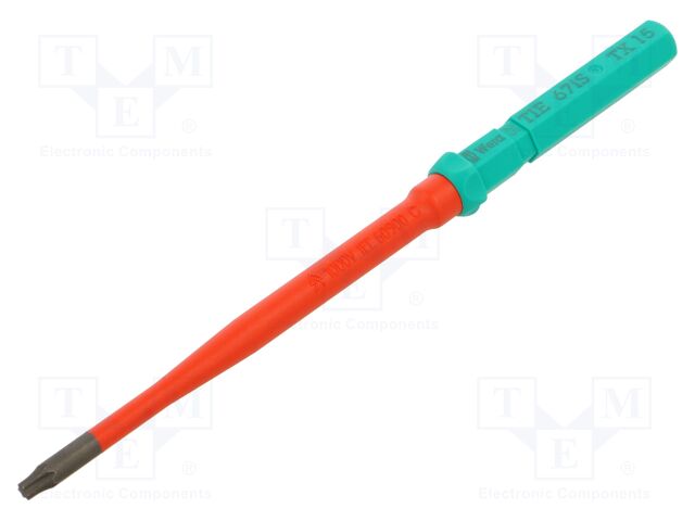 Interchangeable blade; Torx®; insulated; TX15; 157mm; 1kVAC