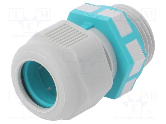 Cable gland; M20; IP68; Mat: polyamide; grey; UL94V-2