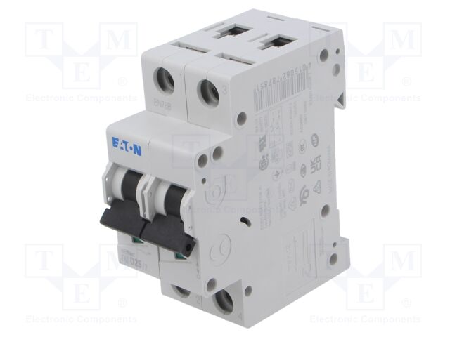 Circuit breaker; 230/400VAC; Inom: 25A; Poles: 2; DIN; Charact: D