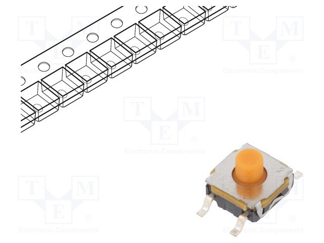 Microswitch TACT; SPST-NO; Pos: 2; 0.05A/32VDC; SMT; none; 1.7N