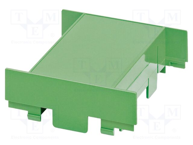 Upper housing; green; UL94HB; EG 90; ABS; for DIN rail mounting