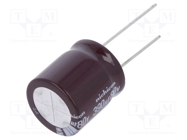 Capacitor: electrolytic; low impedance; THT; 390uF; 80VDC; ±20%