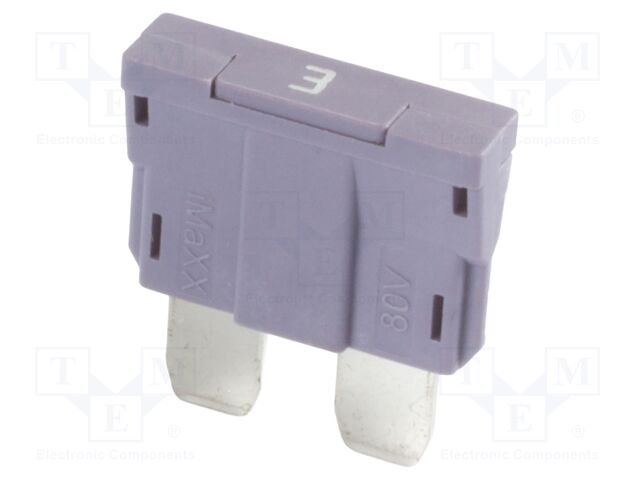 Fuse: fuse; 3A; 80VDC; automotive; 19mm; 19x5.1x20mm