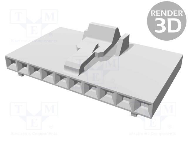 Plug; wire-board; female; AMPMODU MTE; 2.54mm; PIN: 10; for cable