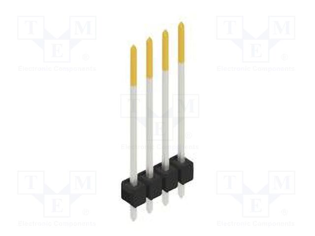 Connector: pin strips; pin header; male; PIN: 4; 2.54mm; THT; 1x4