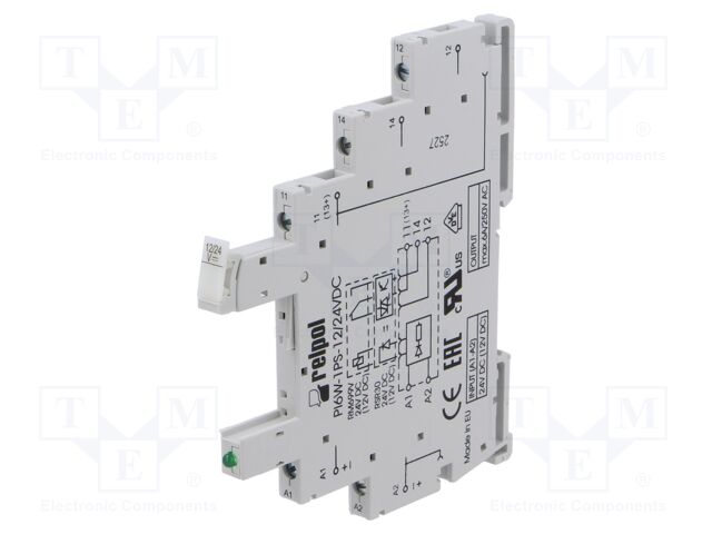 Socket; 6A; for DIN rail mounting; IP20; 98.5x6.2x85.5mm