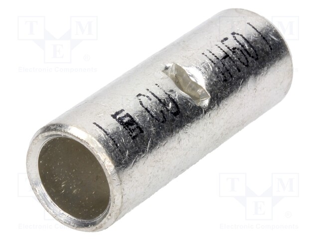 Butt splice; copper; 50mm2; tinned