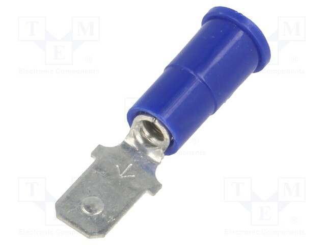 Terminal: flat; 4.8mm; 0.5mm; male; crimped; for cable; insulated