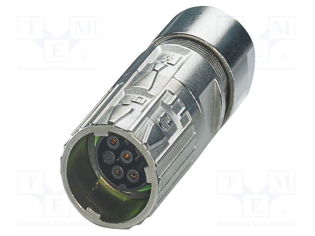 Connector: M17; plug; M17 PRO; PIN: 6; 630V; 14A; IP67; 5+PE; crimped