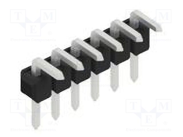 Connector: pin strips; pin header; male; PIN: 6; 2.54mm; THT; 1x6