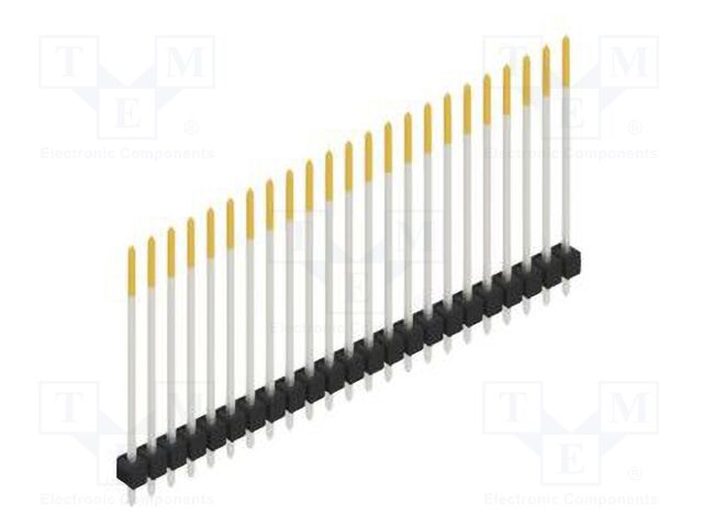 Connector: pin strips; pin header; male; PIN: 23; 2.54mm; THT; 1x23
