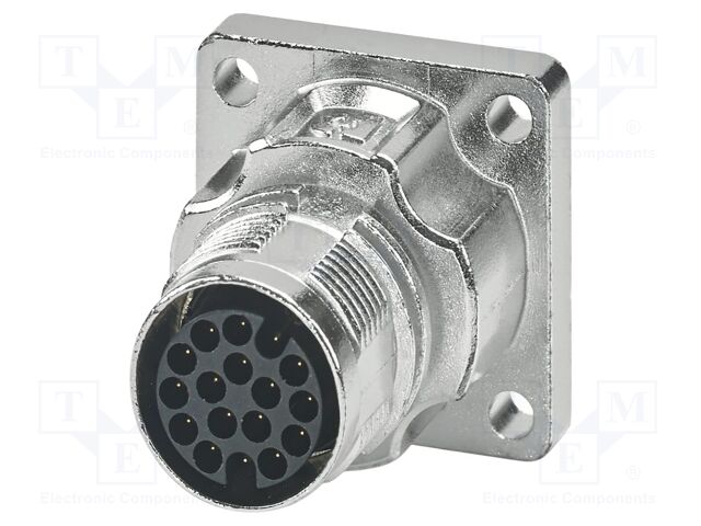 Connector: M17; socket; M17 PRO; PIN: 17; 60V; 3.6A; IP67; crimped