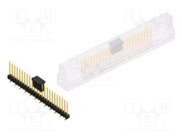 Connector: pin strips; pin header; male; PIN: 24; 2.54mm; SMT; 1x24