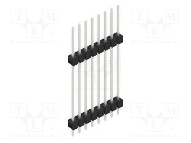Connector: pin strips; pin header; male; PIN: 8; 2.54mm; THT; 1x8