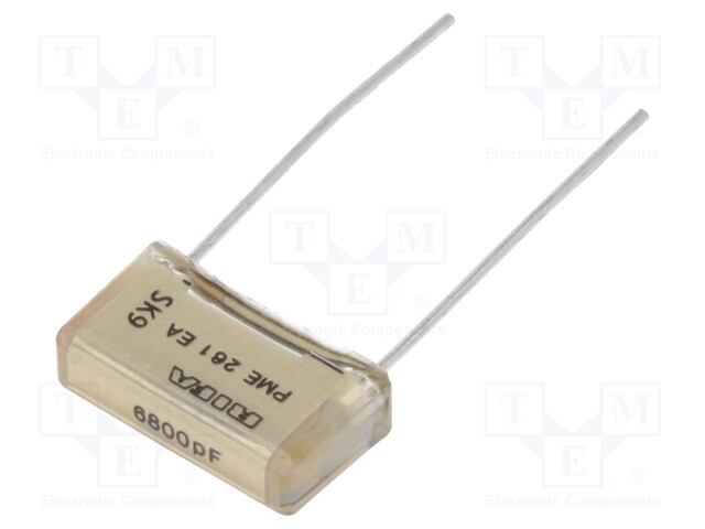 Capacitor: paper; 6.8nF; 300VAC; 10.2mm; ±10%; THT; Series: PME261