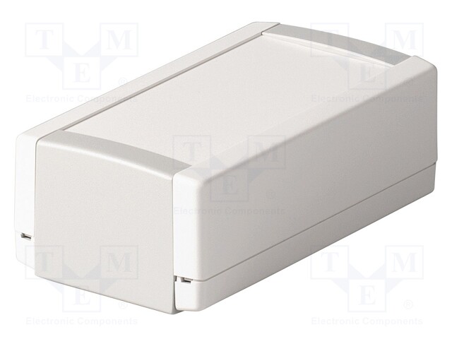 Enclosure: with panel; TOPTEC; X:68mm; Y:123mm; Z:45mm; ABS; grey