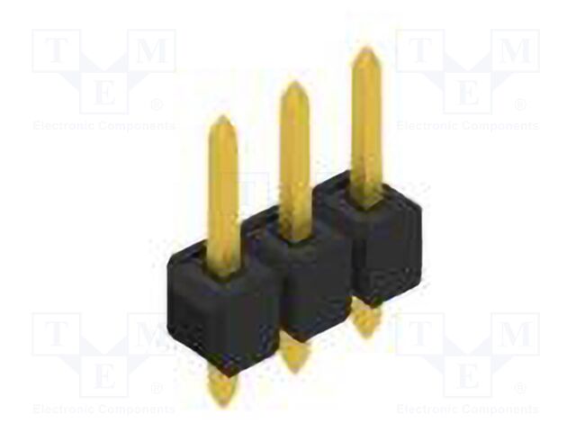 Connector: pin strips; pin header; male; PIN: 3; 2.54mm; THT; 1x3