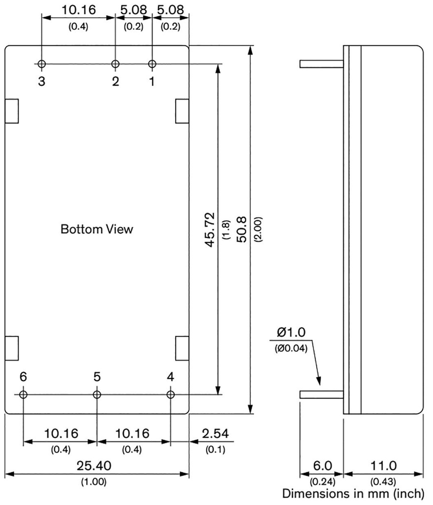 Converter: DC/DC; 20W; Uin: 40÷160V; Uout: 12VDC; Uout2: -12VDC