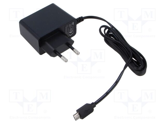 Power supply: switching; mains,plug-in; 5VDC; 2A; 10W; 80%