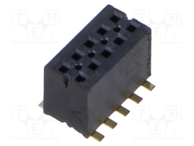 Connector: pin strips; male; PIN: 10; 1.27mm; gold-plated; SMT; reel