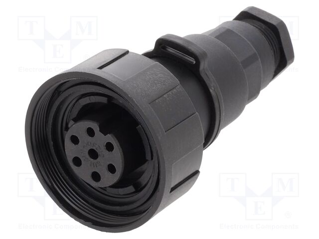 Connector: circular; plug; female; PIN: 7; 5A; 277V; IP68,IP69K