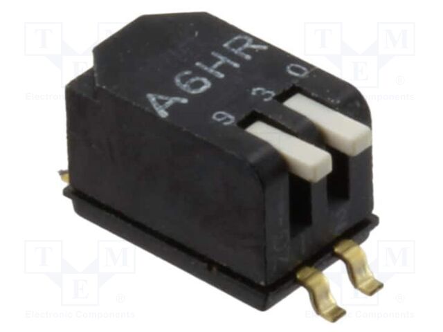 Switch: DIP-SWITCH; Poles number: 2; ON-OFF; 0.025A/24VDC; Pos: 2