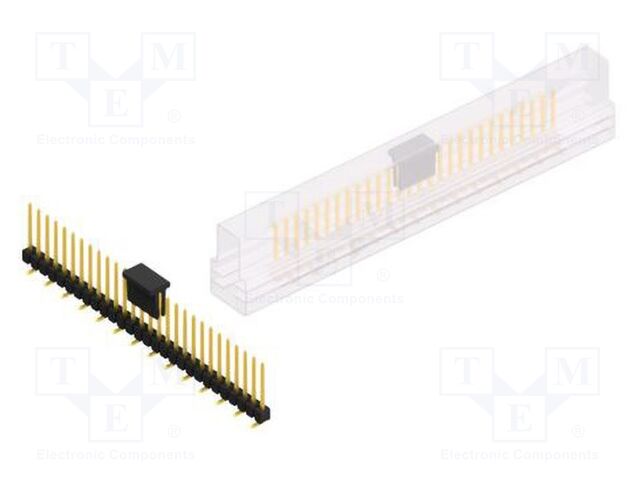 Connector: pin strips; pin header; male; PIN: 28; 2.54mm; SMT; 1x28