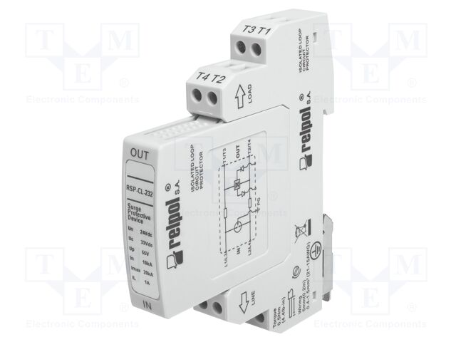 Surge arrester; In 8/20us: 20kA; 23.3VAC; for DIN rail mounting