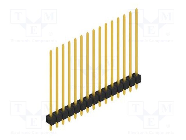 Connector: pin strips; pin header; male; PIN: 15; 2.54mm; THT; 1x15