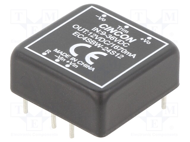 Converter: DC/DC; 20W; Uin: 9÷36V; Uout: 12VDC; Uout2: -12VDC; 18g